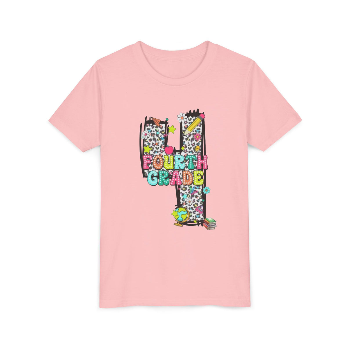 Fourth Grade Kids T‑Shirt | Colorful Number 4 School Shirt for Back to School