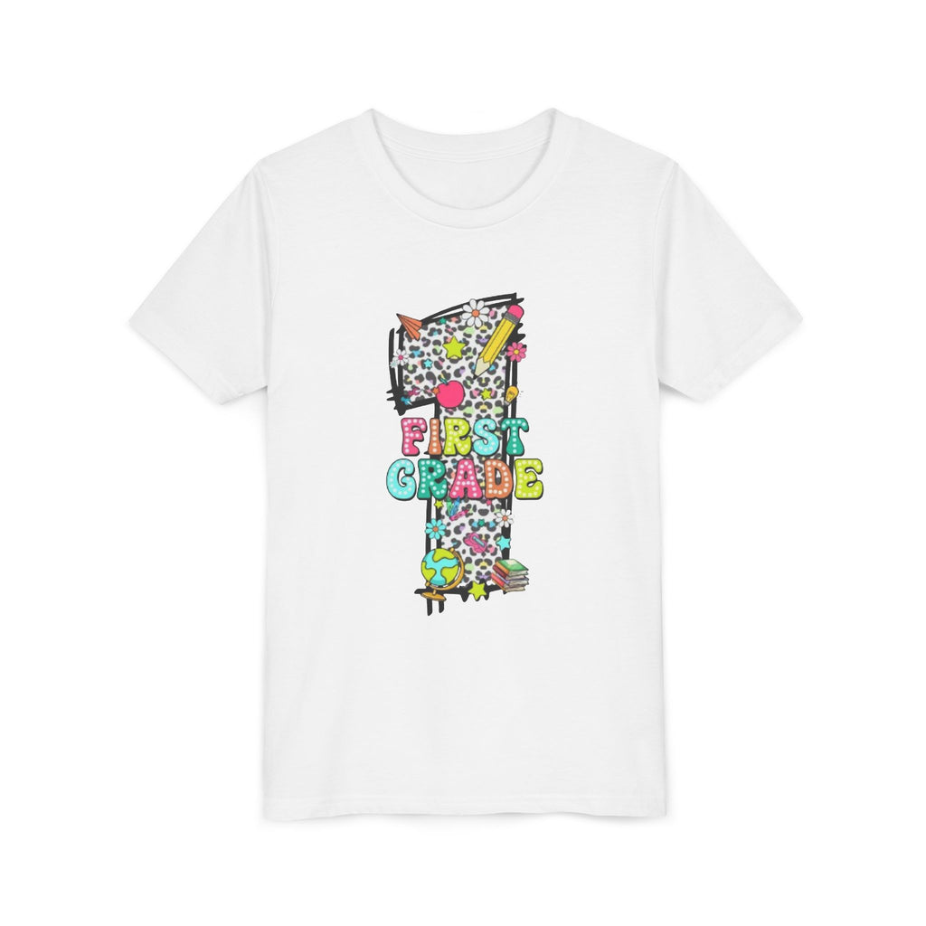 First Grade Number 1 Kids T-Shirt | Colorful Back-to-School Graphic Tee