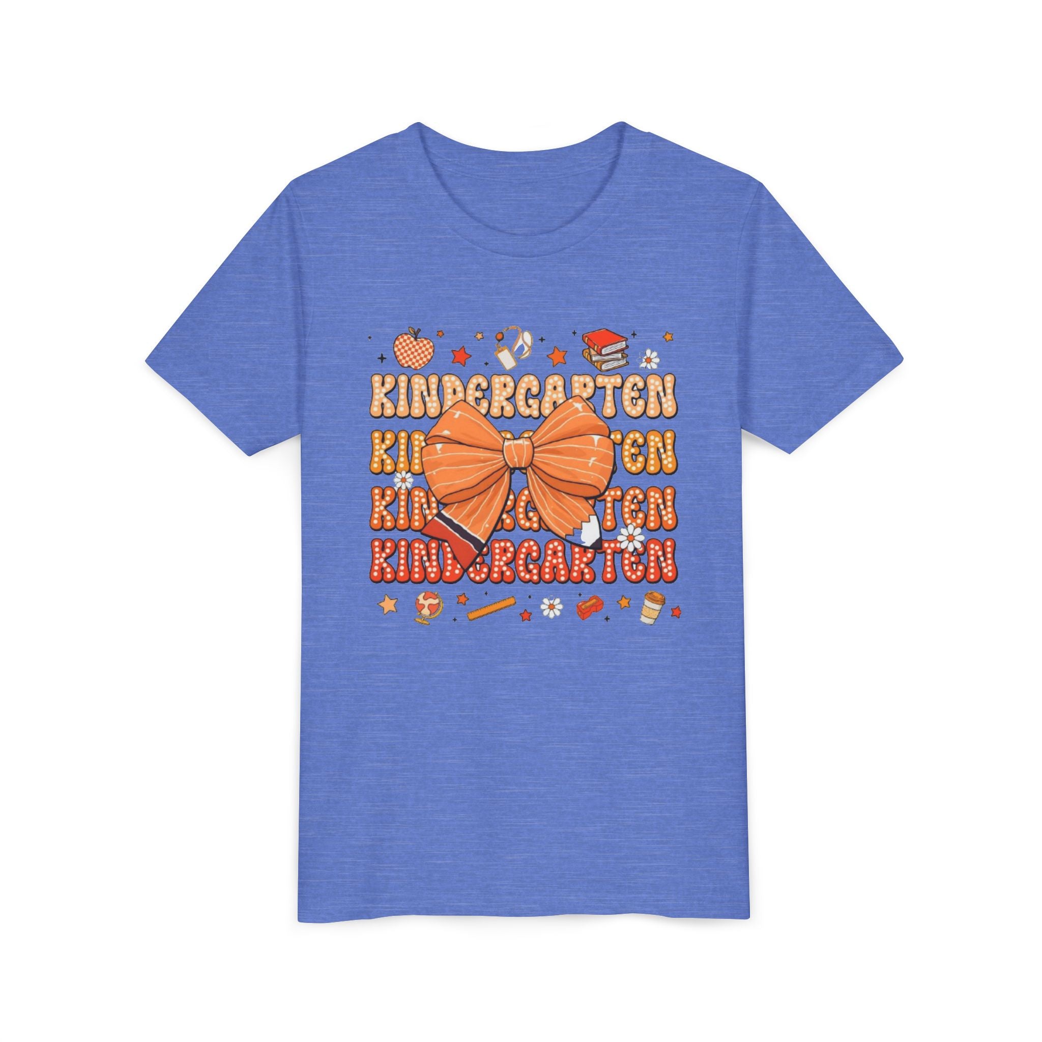 Kindergarten Youth T‑Shirt | Back-to-School Orange Bow Design