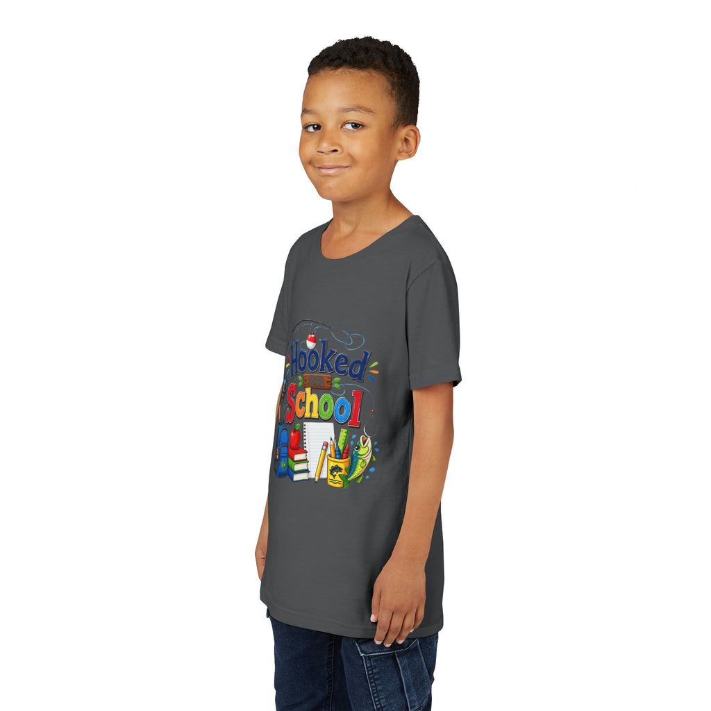 Youth Tee | "Hooked on School" Back-to-School Kids' Shirt