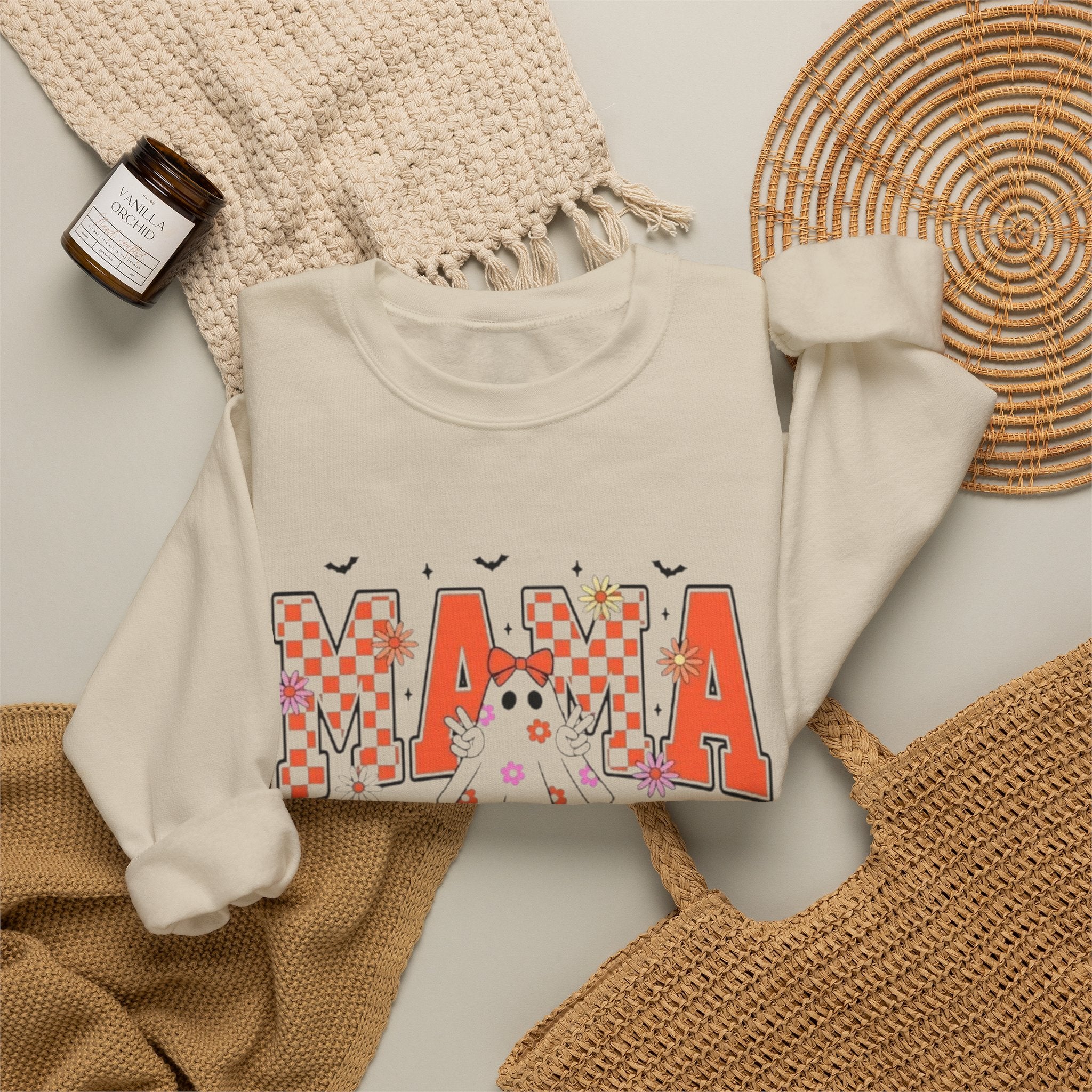 Mama Ghosts Crewneck | Halloween Mama Graphic Sweatshirt