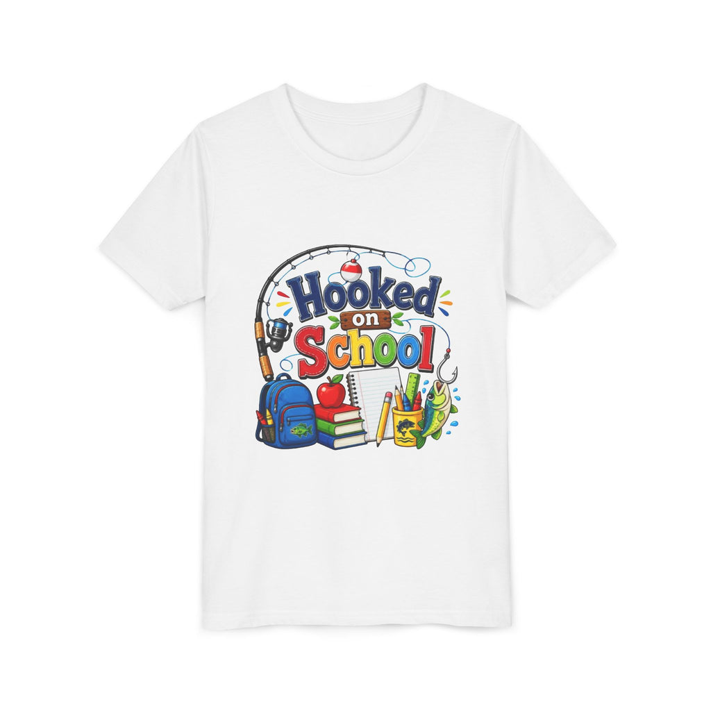 Youth Tee | "Hooked on School" Back-to-School Kids' Shirt