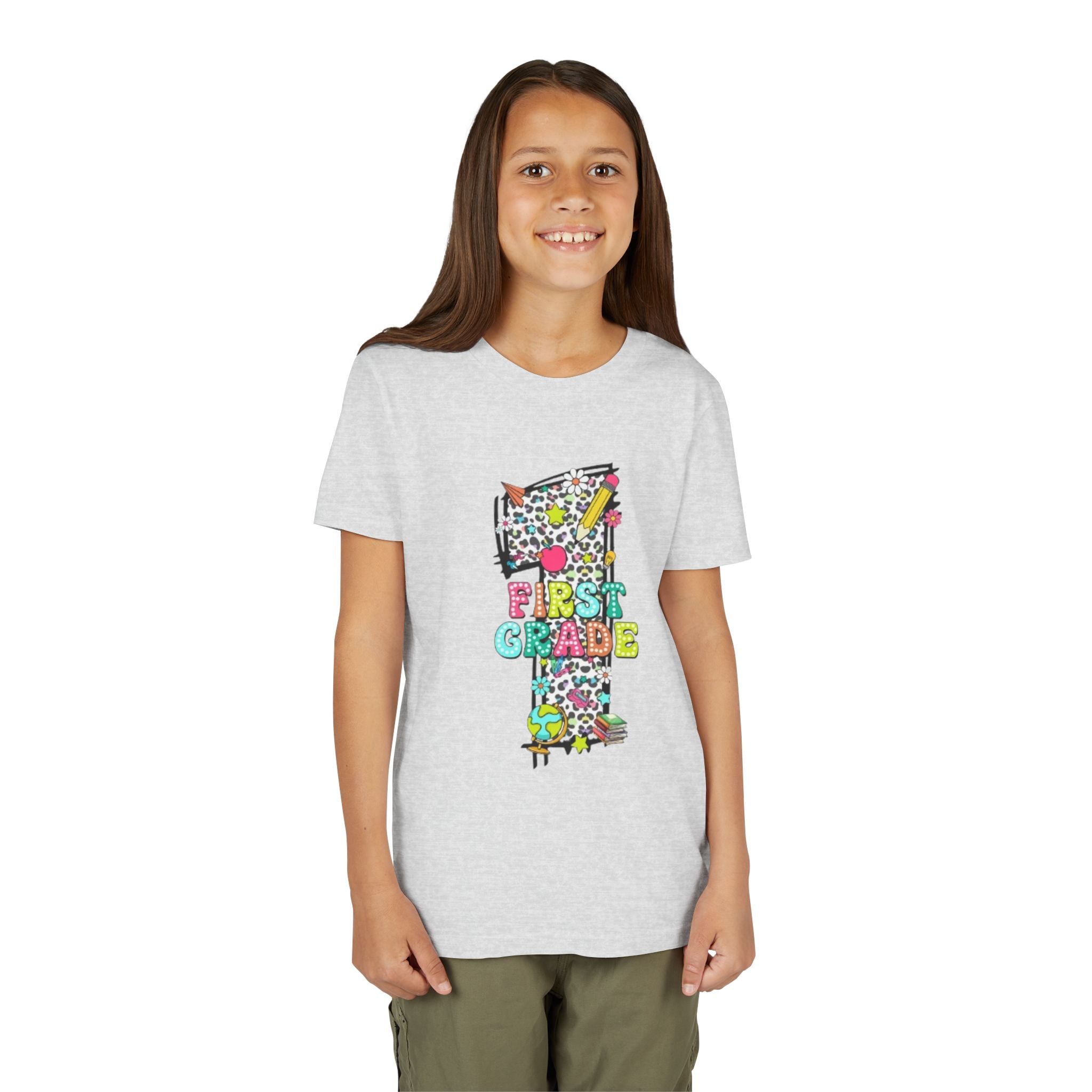First Grade Number 1 Kids T-Shirt | Colorful Back-to-School Graphic Tee