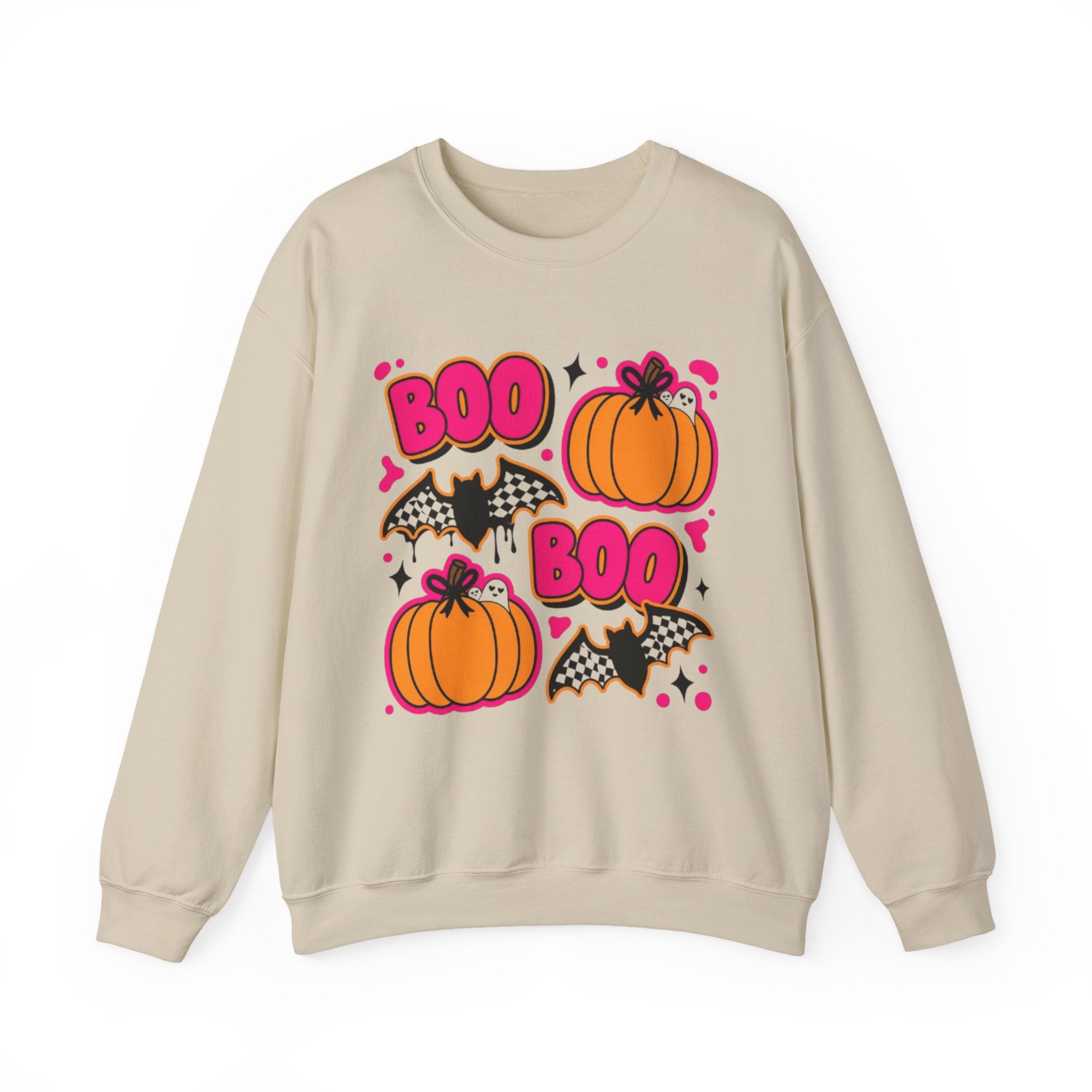 Halloween "Boo" Pumpkin & Bat Sweatshirt