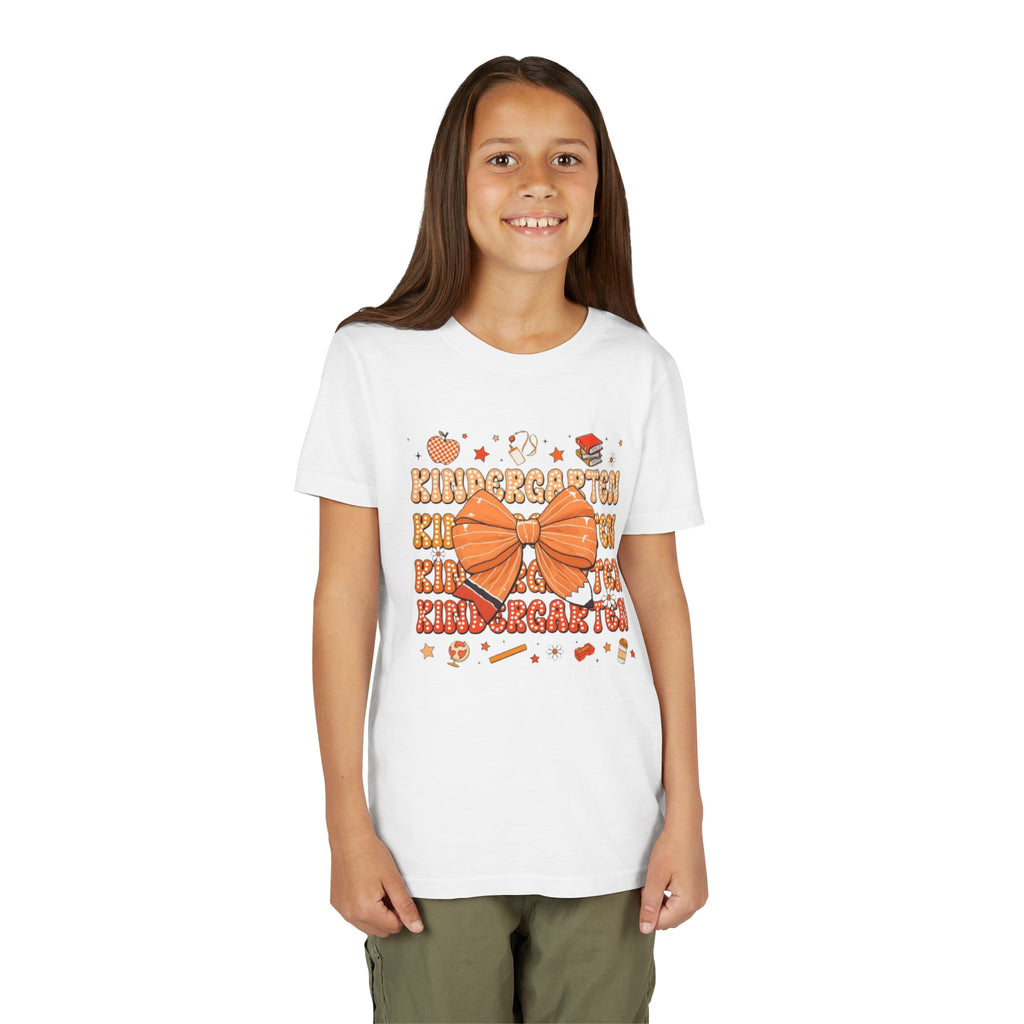Kindergarten Youth T‑Shirt | Back-to-School Orange Bow Design